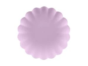 Talerzyki plastikowe Falbanka, 22 x 22cm fioletowy (1 op. : 4 szt.)