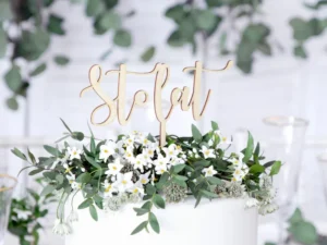 Topper drewniany Sto lat, 14 cm