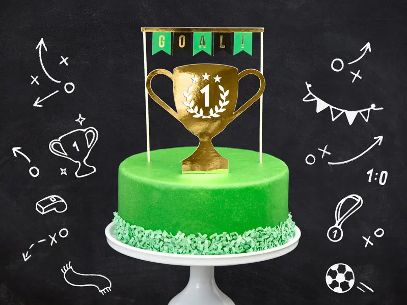 Topper na tort Piłka, mix, 15.5-20 cm (1 op. : 2 szt.)