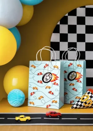 Torebka na prezenty Autka 10.5x18x25cm