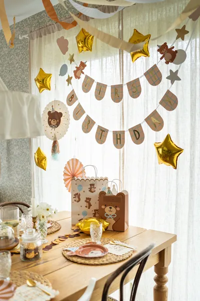 Torebka na prezenty Miś, mix, 18x29x10.5cm