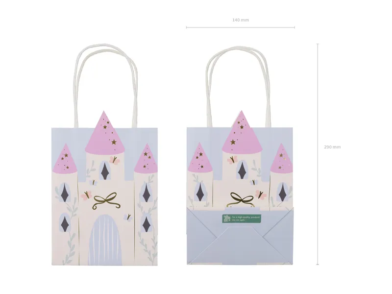 Torebka na prezenty Zamek, 14 x 8 x 20 cm