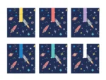 Torebki na słodycze Kosmos 13x14cm (1 op. : 6 sztuk