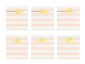 Torebki na słodycze Yummy, jasny różowy 13x14cm (1 op. : 6 sztuk