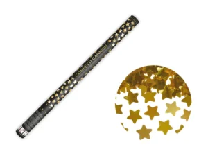 Tuba z gwiazdkami złoty, 80 cm