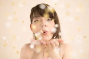 Tuba z sercami, mix, 35 cm