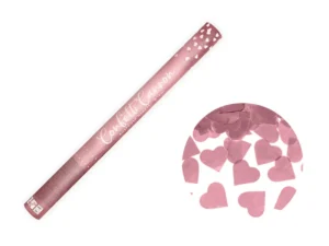 Tuba z sercami, różowe złoto 60 cm