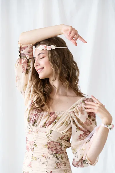 Wianek, różowy, 18cm