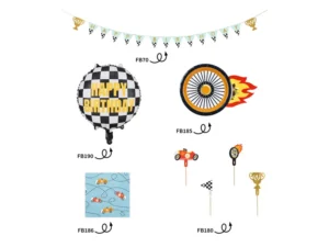 Zestaw dekoracji party - Autka mix 25 sztuk