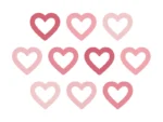 Znaczniki na kieliszki serduszka 6.5x6 cm 10 szt.