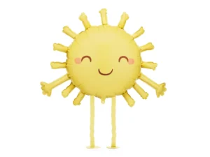 Balon foliowy Słoneczko, 91x77 cm żółte