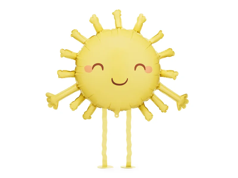 Balon foliowy Słoneczko, 91x77 cm żółte