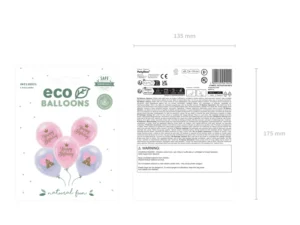 Balony Eco 33 cm Happy Birthday mix