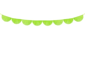 Girlanda bibułowa frędzle zielone jabłuszko 3m