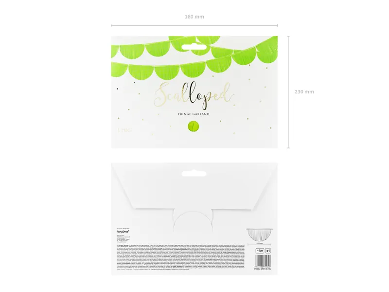 Girlanda bibułowa zielona 3m 2