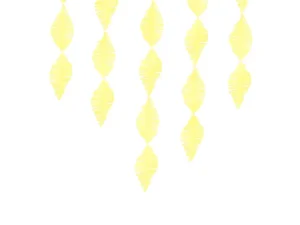 Girlanda z krepy Frędzle żółta 3m