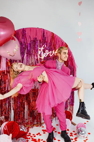 Kurtyna Party purpurowy 90 x 250cm