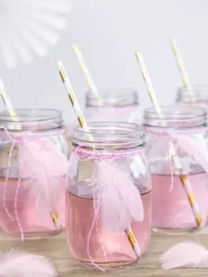 Piórka dekoracyjne jasnoróżowy 3g