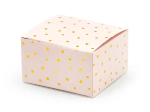 Pudełeczka Kropki, jasny różowy 6x3.5x5.5cm