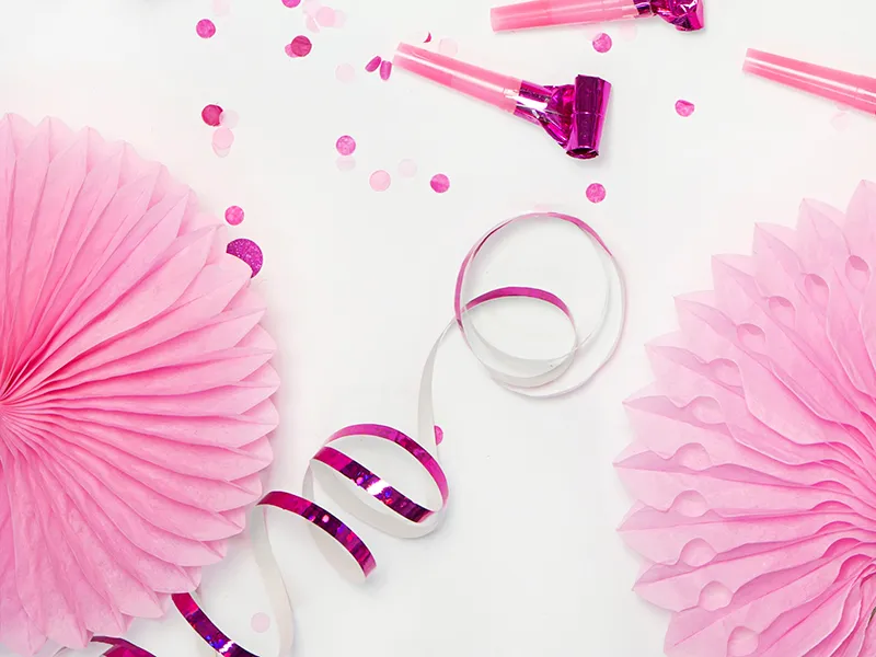 Serpentyny holograficzne różowe 3.8m