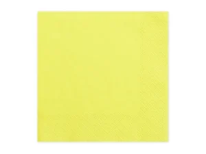 Serwetki trójwarstwowe żółte 33x33cm
