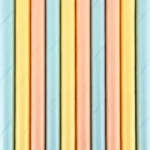 Słomki papierowe Summer time, 19,5cm