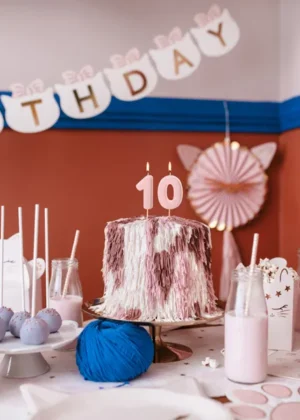 Świeczka urodzinowa Cyferka 0 jasny różowy 5.5 cm