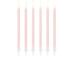 Świeczki urodzinowe gładkie jasny róż 14cm