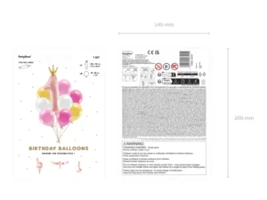 Zestaw balonów Roczek różowy