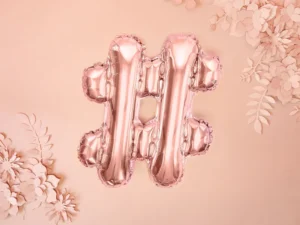 Balon foliowy # 35 cm różowe złoto