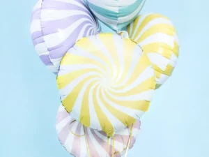 Balon foliowy Cukierek 35cm jasny żółty