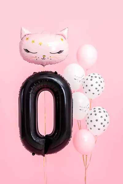 Balon foliowy Cyfra ''0'' 86 cm czarny