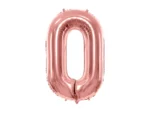 Balon foliowy Cyfra ''0'' 86 cm różowe złoto