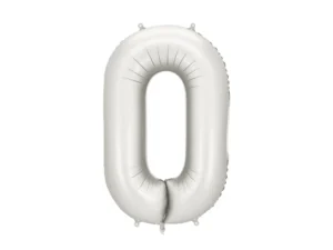 Balon foliowy Cyfra ''0'' 86cm srebrny