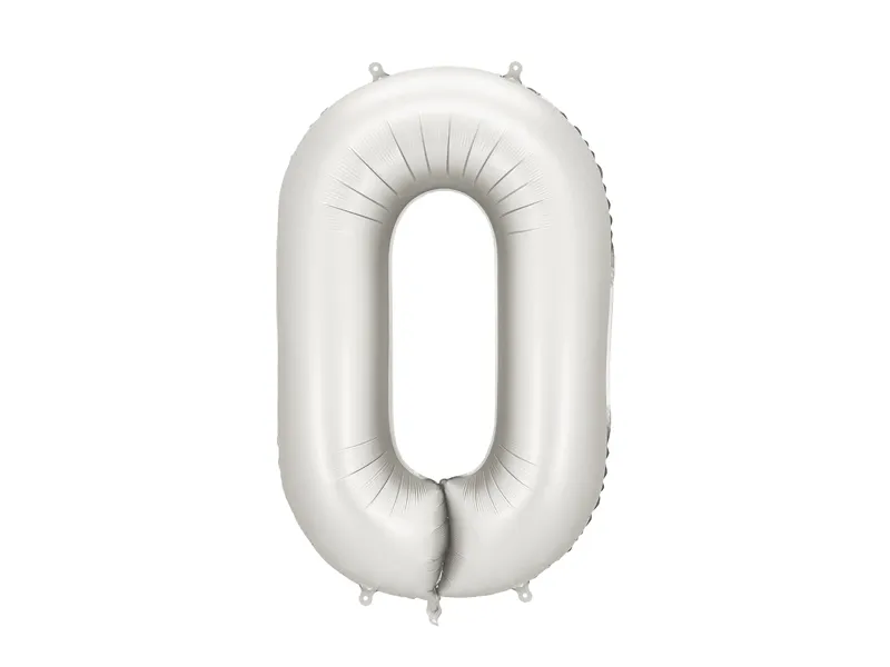 Balon foliowy Cyfra ''0'' 86cm srebrny
