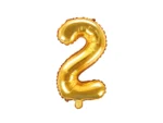 Balon foliowy Cyfra ''2'' 35cm złoty
