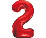 Balon foliowy Cyfra ''2'' 85 cm czerwony