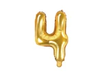 Balon foliowy Cyfra ''4'' 35cm złoty