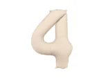 Balon foliowy Cyfra '4' 86 cm jasny beż