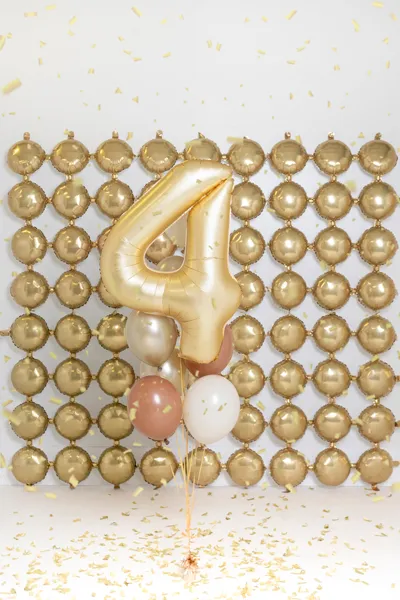 Balon foliowy Cyfra '4' 86cm złoty