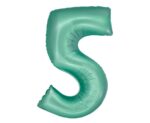 Balon foliowy Cyfra ''5'' 76 cm miętowa matowa