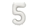Balon foliowy Cyfra ''5'' 86cm srebrny