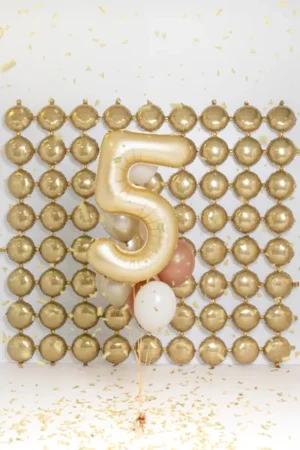 Balon foliowy Cyfra '5' 86cm złoty