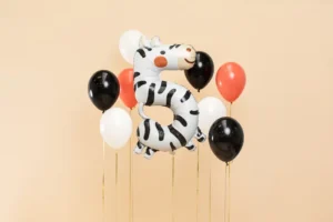 Balon foliowy Cyfra 5 Zebra 68x98cm