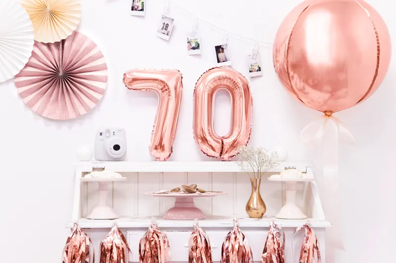 Balon foliowy Cyfra ''7'' 35 cm różowe złoto