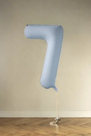 Balon foliowy Cyfra '7' 86cm mglisty niebieski