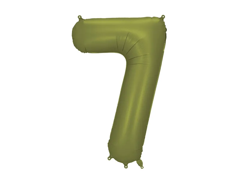 Balon foliowy Cyfra '7' 86cm oliwkowy