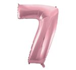 Balon foliowy Cyfra ''7'' 92 cm jasny różowy