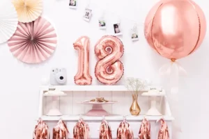 Balon foliowy Cyfra ''8'' 35 cm różowe złoto