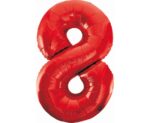 Balon foliowy Cyfra ''8'' 85 cm czerwony